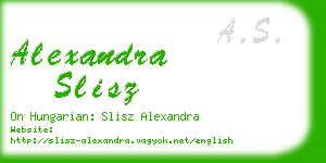 alexandra slisz business card